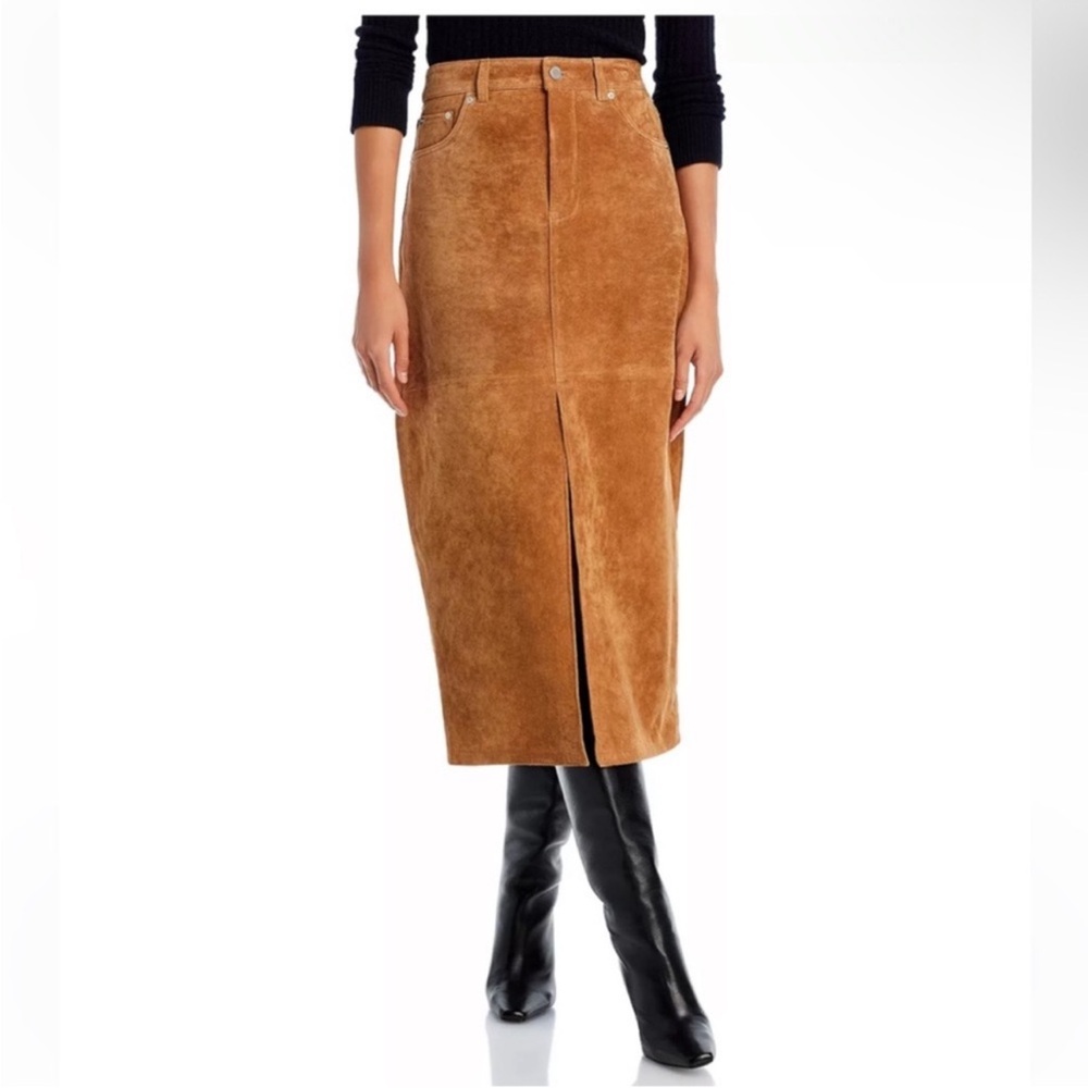 17-NWT Blank NYC Suede Midi Skirt - Picture 2 of 5